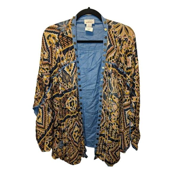 Ariat Multi Color Women's Social Kimono Top Women's One Size - Picture 1 of 11